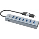 "CONCEPTRONIC 7-Port Hub USB-A3.0/-C Adap.->7xA3.0 o.Netz. gr"
