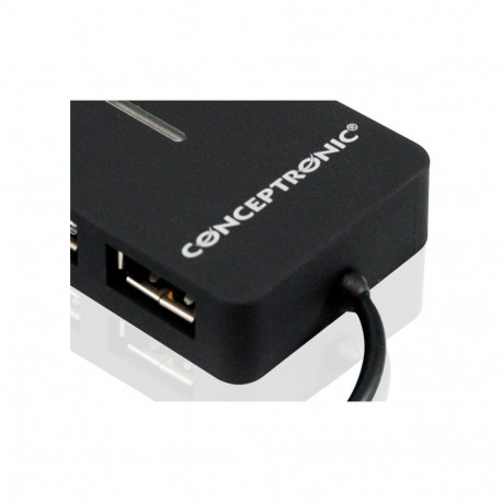 "CONCEPTRONIC 4-Port Hub USB-A2.0->4xA2.0 o.Netz. sw"