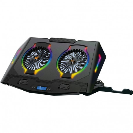 "CONCEPTRONIC 2-Fan USB-A2.0 Laptop-Kühlpad 40Kg RGB 17"" sw"