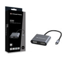 "CONCEPTRONIC 4-1 Dock USB-C->HDMI.USB3.0.VGA.100WPD 15cm gr"