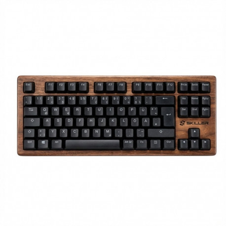 SKILLER SGK50 S4 Gen2 puidust PBT (must, IT-paigutus, Gateron G Pro 3.0 Yellow)