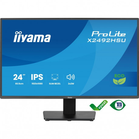 "IIYAMA 60.5cm (24"") X2492HSU-B1 16:10 HDMI+DP+2xUSB IPS"