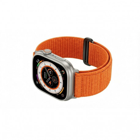 "Premium Pro Armband für Apple Watch, Orange/Schwarz, 44mm, 45mm, 42mm (Series 1/2/3), 49mm, 46mm, G