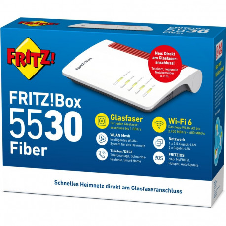 "AVM Fritz! Box 5530 Fiber WLAN Router VoIP - Router - Wifi-6"