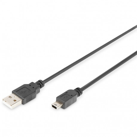 "DIGITUS USB 2.0 Anschlusskabel Typ A -mini B St/St 1.0m, sw"