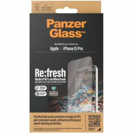 "PanzerGlass iPhone 15 Pro. Refresh UWF w. Aligner"