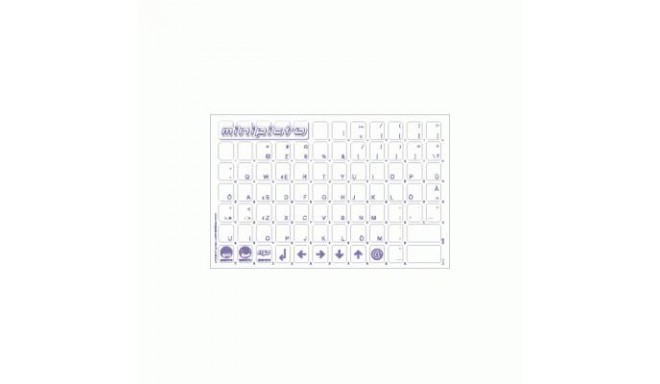 Klaviatūras uzlīmes KB-EE-UNI01CLRVLT, matētas