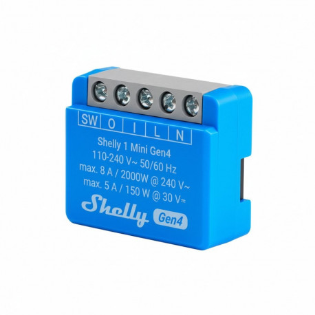 "Shelly Relais ""1 Mini Gen4 2er Pack"" max 8A 1 Kanal WLAN Matter Zigbee Bluetooth"