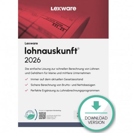 "Lexware Lohnauskunft 2025 - 1 Device, ABO - ESD -DownloadESD"