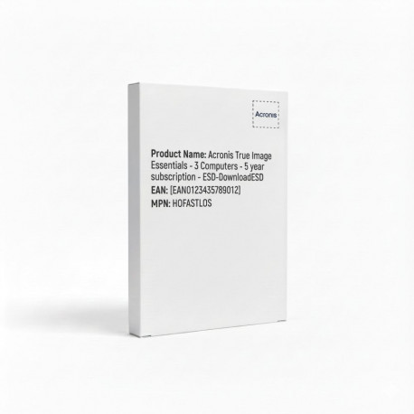 "Acronis True Image Essentials - 3 Computers - 5 year subscription - ESD-DownloadESD"