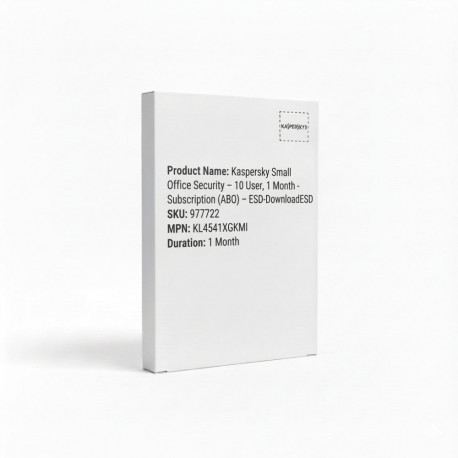 "Kaspersky Small Office Security – 10 User, 1 Month - Subscription (ABO) – ESD-DownloadESD"