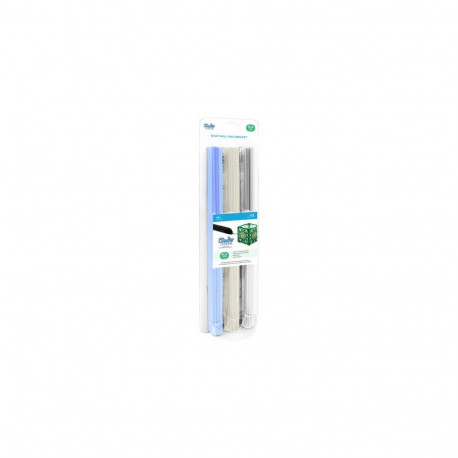 3Doodler CREATE FILAMENT PLA 3 COLORS PL-CLEAR-75 Polylactic acid (PLA) Fluorescent blue, Transparen