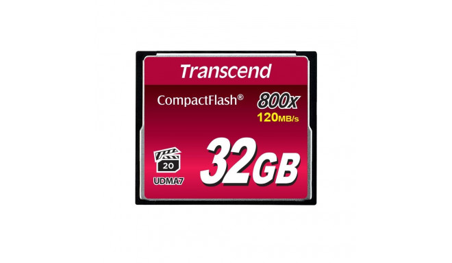 MEMORY COMPACT FLASH 32GB/800X TS32GCF800 TRANSCEND