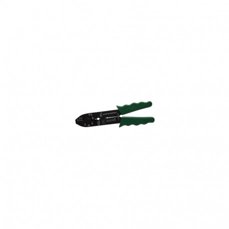 Crimping pliers 220mm 0,75-6,0mm2 green handles, cut nails M2,6-M5,0