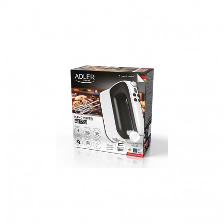 Hand Mixer - Adler AD 4229 9 Speeds Turbo Function Beaters Dough Hooks