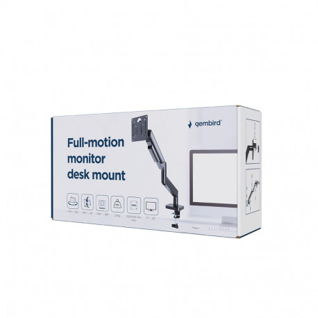 Monitor Mount - GEMBIRD MA-DA1-04 Full-motion Arm 17"-32" 10kg VESA 75/100mm Black