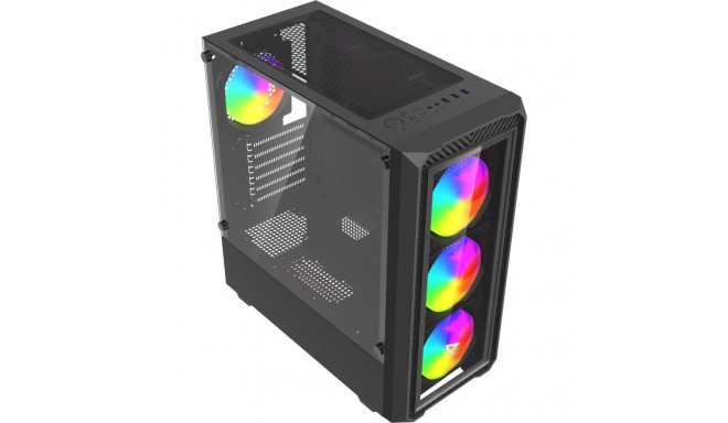 Computer Case - SAVIO Noctis Glass RGB Cube Micro ATX/ATX Black