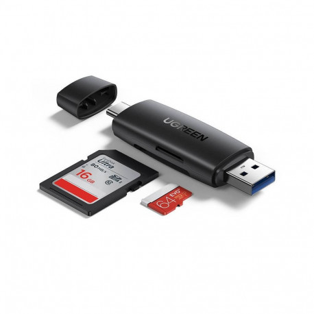 Memory Card Reader - UGREEN CM304 SD/micro SD USB-A/USB-C 1TB 5000 Mbit/s Black