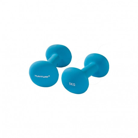 Tunturi Neopreen Dumbbells 5kg, Blue, Pair