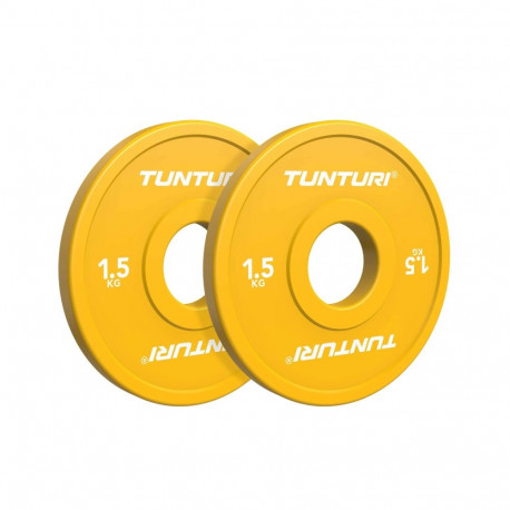 Raskuskettad TUNTURI Platinum Fractional Plates, Yellow, 50mm, 2 x 1,5 kg