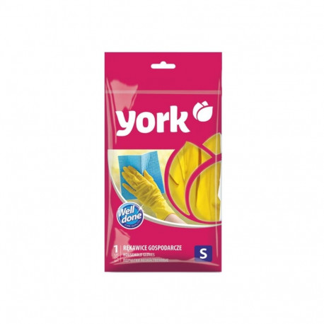 York Household Latex Gloves Size S