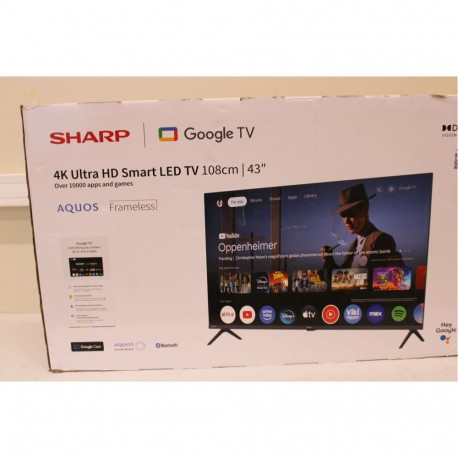 Sharp SALE OUT. 43HL4265E 43" (108cm) 4K Ultra HD Google TV, Dolby Vision, Dolby Atmos | 43HL4265E |