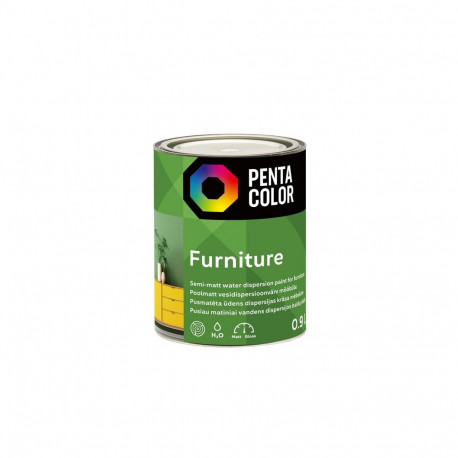 Pentacolor mööblivärv poolmatt 0.9L