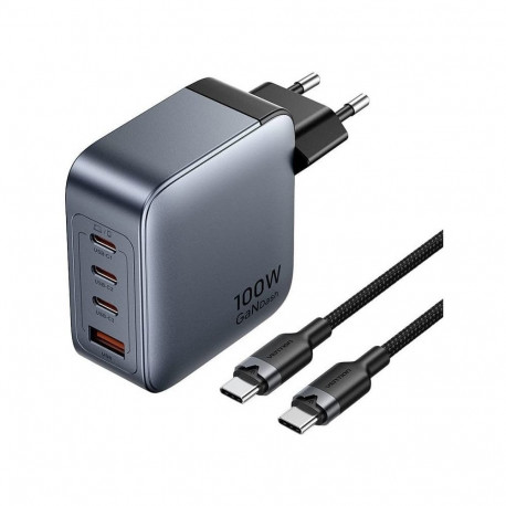 Vention 100W charger 1xUSB-A 3xUSB-C + cable