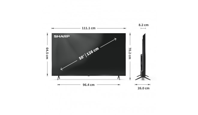 nutiteler 50HP5265E UHD, must