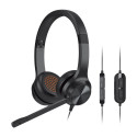 HEADPHONES WITH MICROPHONE CHAT USB