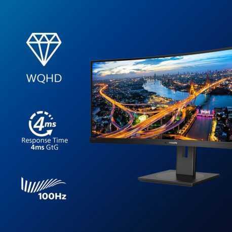 Philips B Line 346B1C/00 arvutimonitor 86.4 cm (34") 3440 x 1440 pikslit Quad HD LCD must