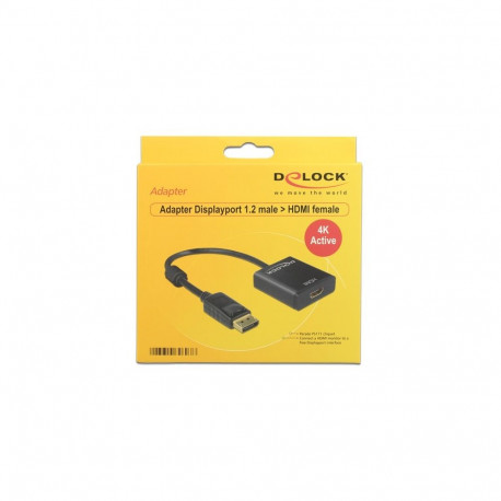 "DeLock DisplayPort 1.2 > HDMI (ST-BU) Adapter 4K Schwarz"
