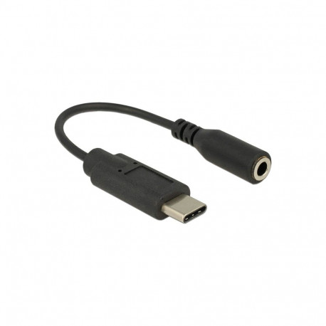 "DeLock USB-C > Klinkenbuchse 14cm Adapter Schwarz"