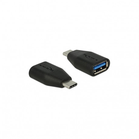 "USB 3.1 A - C (Buchse - Stecker) Adapter schwarz Delock"