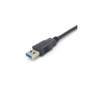 "Equip Kabel USB-A 3.2 -> C St/St 2.00m 3A/20V sw"
