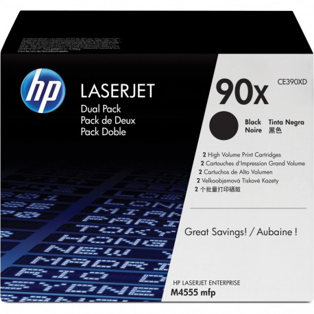 "HP Toner CE 390 XD Doppelpack schwarz No. 90 X"