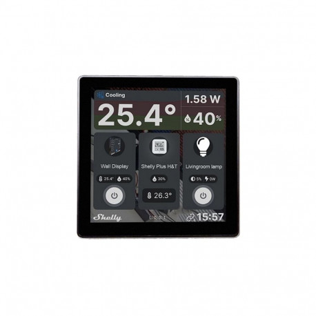 "Shelly Accessories ""Wall Display"" Android WLAN Unterputz schwarz"