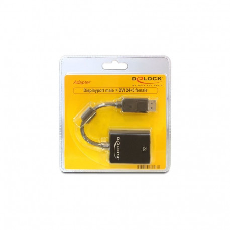 "DELOCK Adapter DP-St > DVI24+5-Bu 22.5cm black"