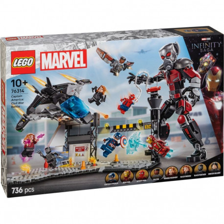 LEGO Super Heroes Marvel 76314 – Captain America: Civil War Toimintataistelu