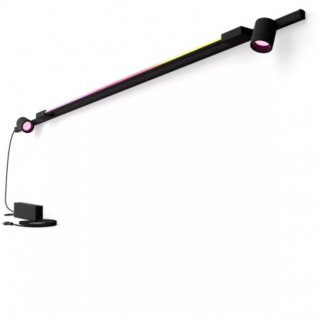 Philips Hue seinavalgusti baaskomplekt Perifo 2 kohtvalgustit + Gradient toru, must