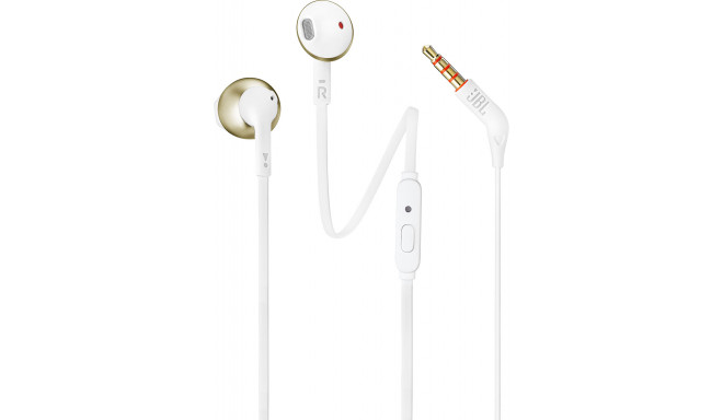 JBL headset T205, golden (opened package)