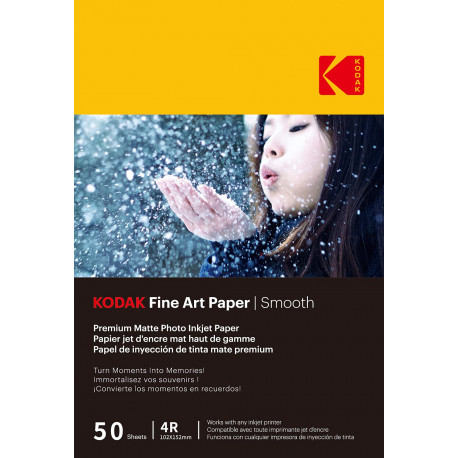 Kodak fotopaber 10x15 Fine Art Smooth 230g 50 lehte