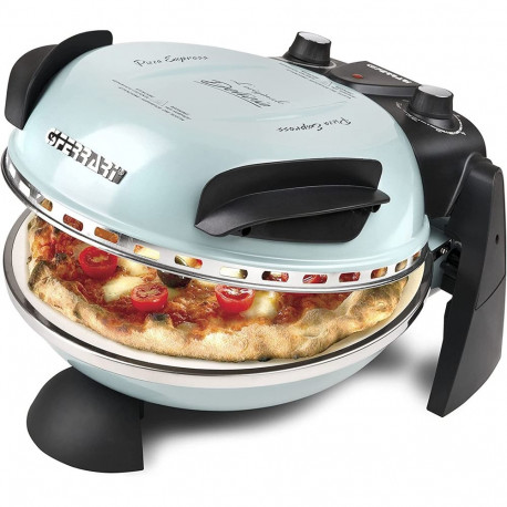 Delizia Pizzaofen G1000613 (hellblau, 1.200 Watt, für Pizza Ø 31cm)