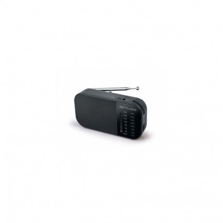 Muse M-025 R, Portable radio, Black