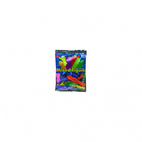 Bini segavärvi figuurõhupallid, 25 tk