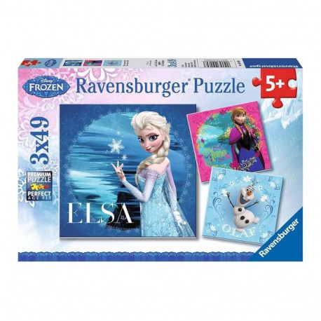 Ravensburger pusle 3x49 tk Disney Lumekuninganna / Frozen