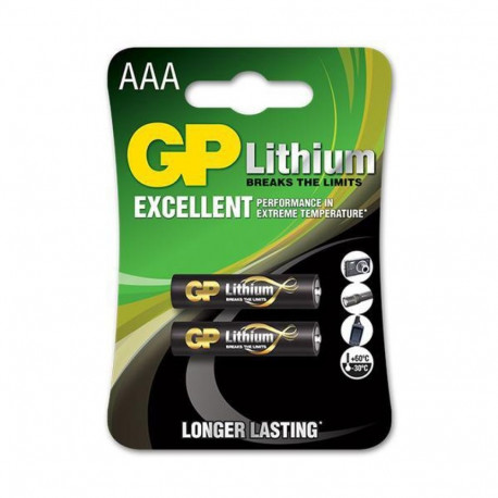 BATTERIES LITHIUM AAA 1.5V 2PCE