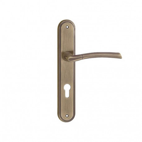DOOR HANDLE ZORBA 72MM ANTIQUE BRASS