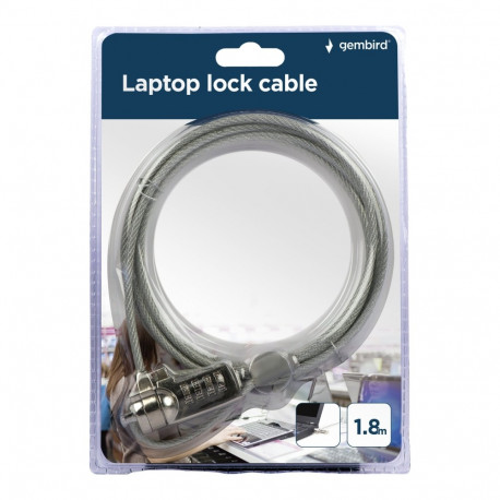 GEMBIRD LK-CL-01 Cable lock for notebooks 4-digit combination 1.8m