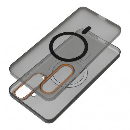 Case for Samsung S26 Go Orange compatible with MagSafe black